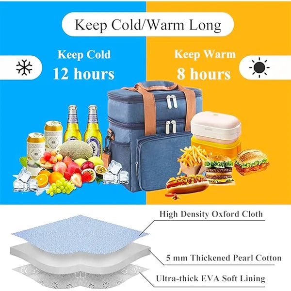 Double Deck Insulated Lunch Box