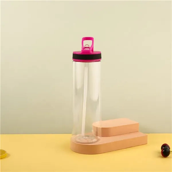 24oz Sports Bottle with Flip Straw Lid