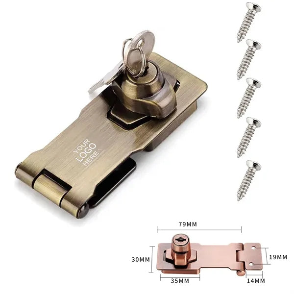 3" Metal Door Lock With Keys