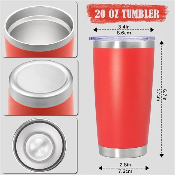 20oz Tumblers Bulk with Lid Stainless Steel