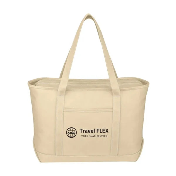 Large 24 Oz. Recycled Cotton Yacht Tote Bag