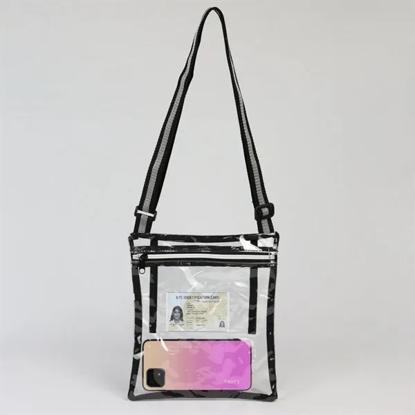 Clear PVC Crossbody Stadium Bag 9" X 10"