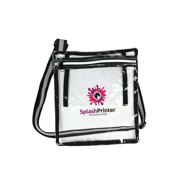 Clear PVC Crossbody Stadium Bag 9" X 10"