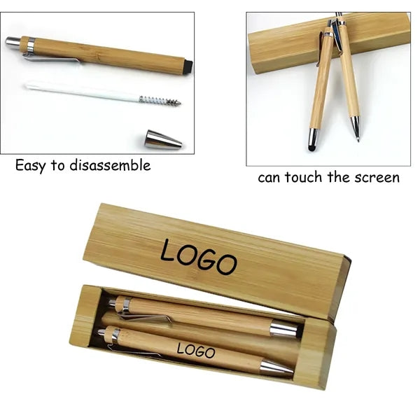 Bamboo Multi-Pen Set With Touch Stylus