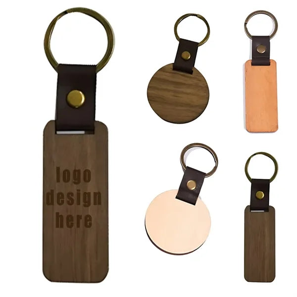 Keychain Key Ring Gift Craf Blank Wood