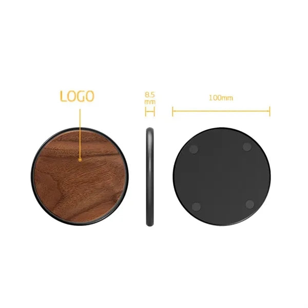 15W Fast Wooden Wireless Charger Station