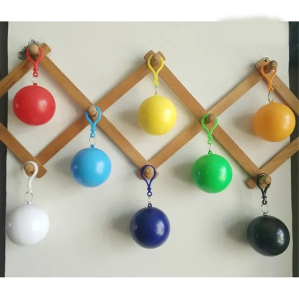 Portable disposable raincoat ball