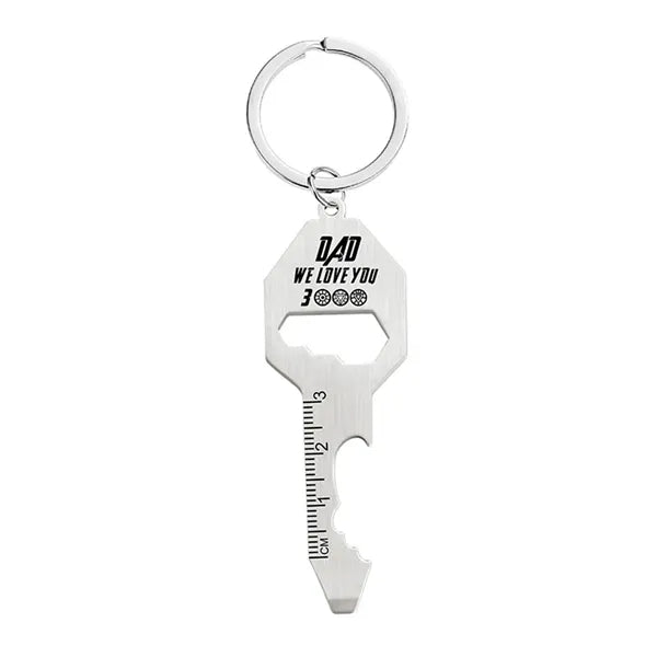 6 in 1 Key Chain Bottle Opener Multi Tool Stainless Steel