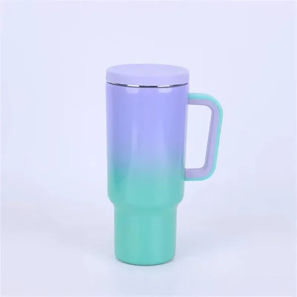 40oz/1140ml Metal Tumbler With Straw And Silicone Handle