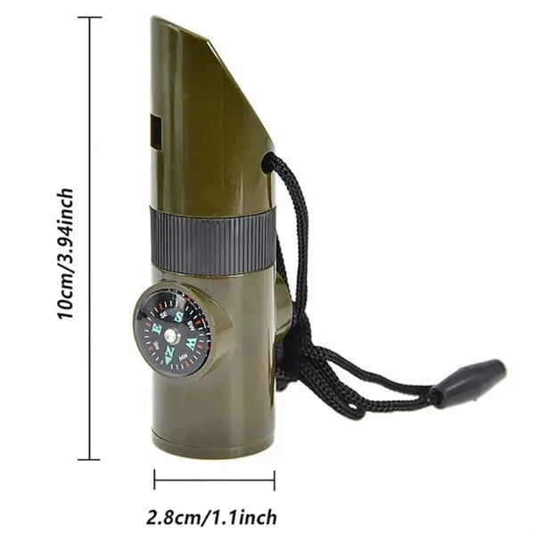 7 in 1 multifunctional wilderness survival whistle