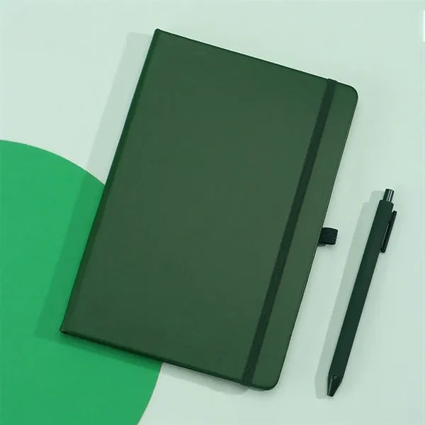 A5 PU Hardcover Medium Notebook Journal with Pen