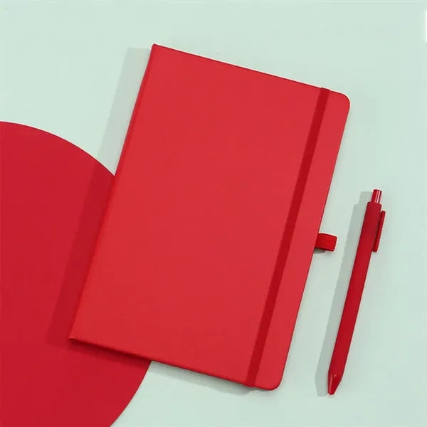 A5 PU Hardcover Medium Notebook Journal with Pen