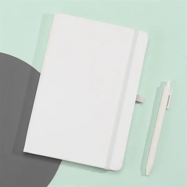 A5 PU Hardcover Medium Notebook Journal with Pen