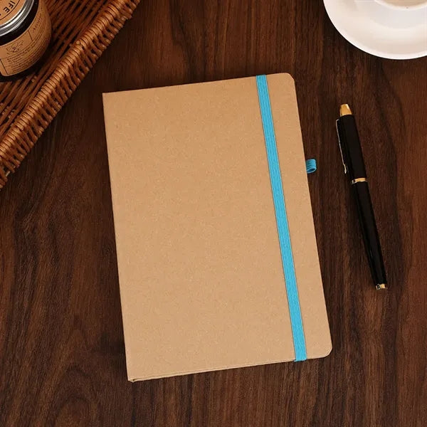 A5 Kraft Hardcover Medium Notebook with Elastic Band
