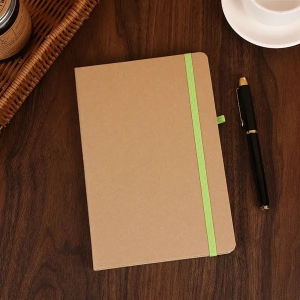 A5 Kraft Hardcover Medium Notebook with Elastic Band