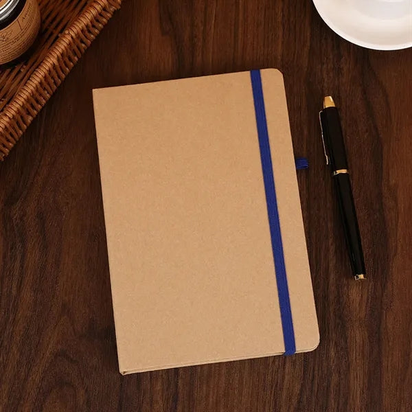 A5 Kraft Hardcover Medium Notebook with Elastic Band