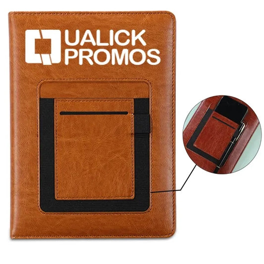 A5 PU Medium Notebook with Phone Card Holder