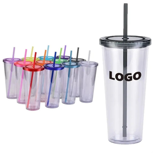 24 OZ Double Wall Acrylic Insulated Travel Tumblers