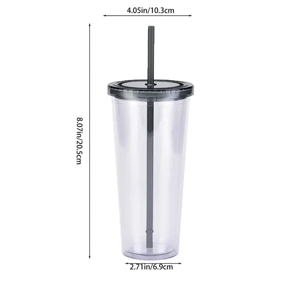 24 OZ Double Wall Acrylic Insulated Travel Tumblers