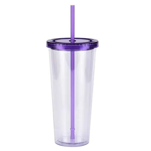 24 OZ Double Wall Acrylic Insulated Travel Tumblers