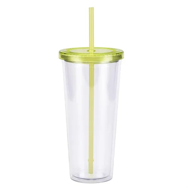 24 OZ Double Wall Acrylic Insulated Travel Tumblers