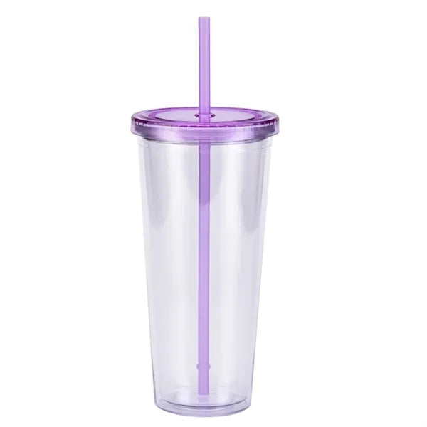 24 OZ Double Wall Acrylic Insulated Travel Tumblers