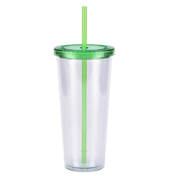 24 OZ Double Wall Acrylic Insulated Travel Tumblers