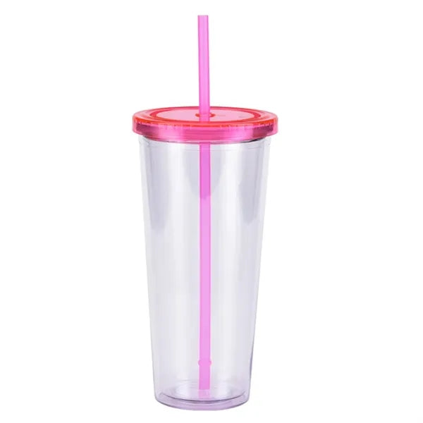 24 OZ Double Wall Acrylic Insulated Travel Tumblers