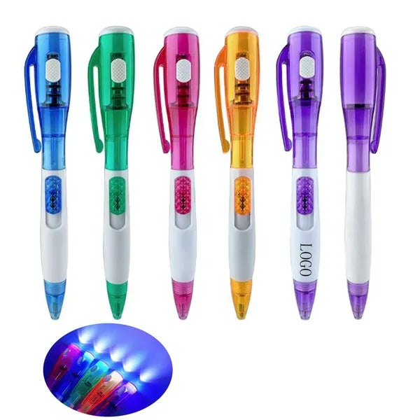 Ballpoint Pen With LED Flashlight