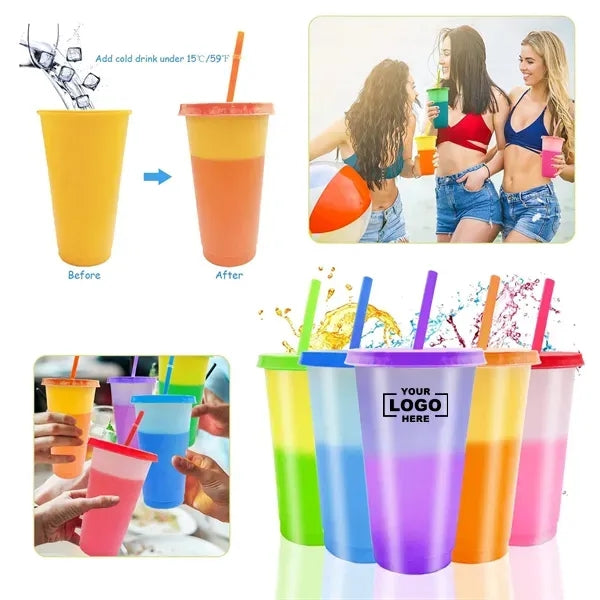 24oz Color Changing Plastic Cup