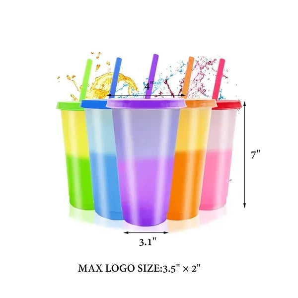 24oz Color Changing Plastic Cup