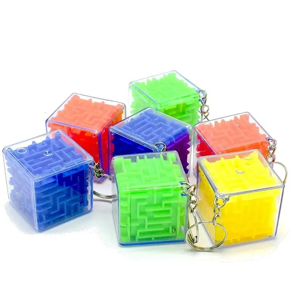 3D Cube Puzzle Box Keychain
