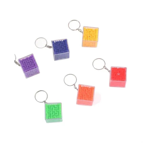 3D Cube Puzzle Box Keychain