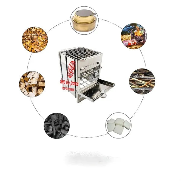 Square Stainless Steel Foldable BBQ Rack