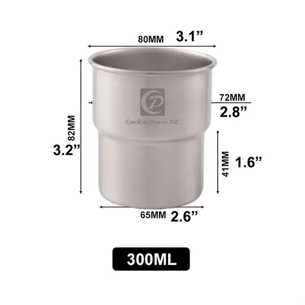 10oz Stainless Steel Coffee Cup With Lid Straw And Wooden Ho