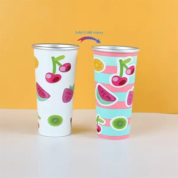 Rolled Edge Color Changing Aluminum Cups