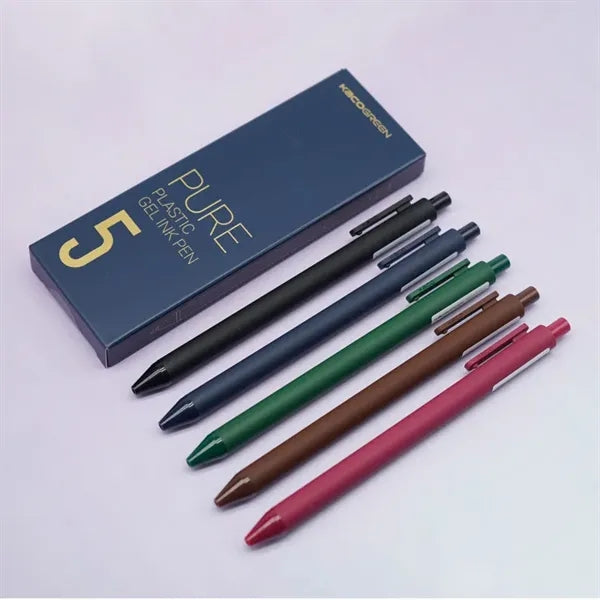 5pcs Retractable Gel Ink Pens Set