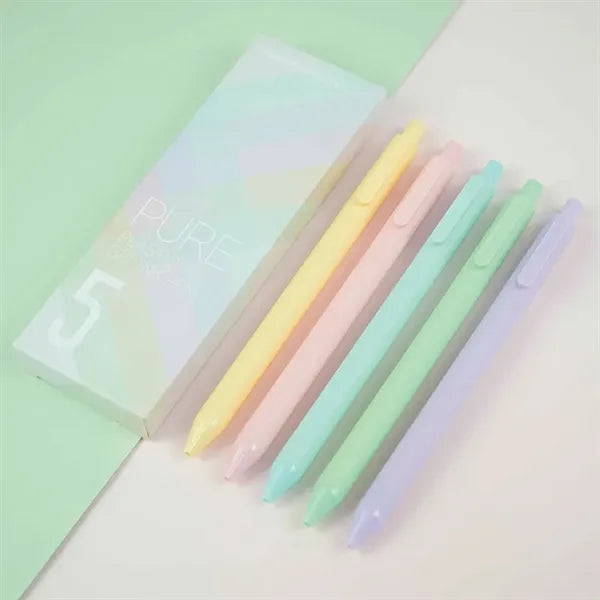 5pcs Retractable Gel Ink Pens Set