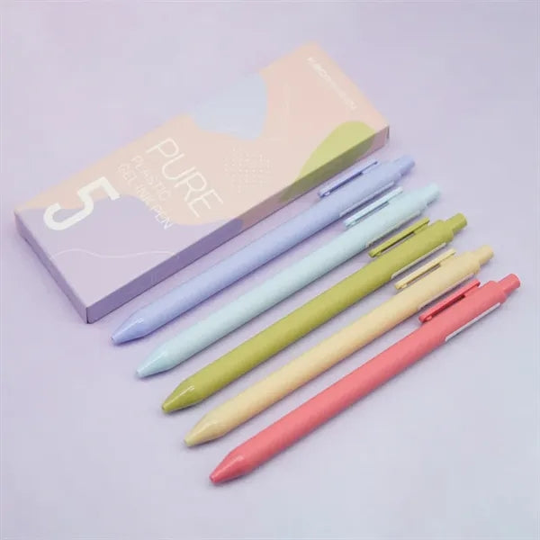 5pcs Retractable Gel Ink Pens Set