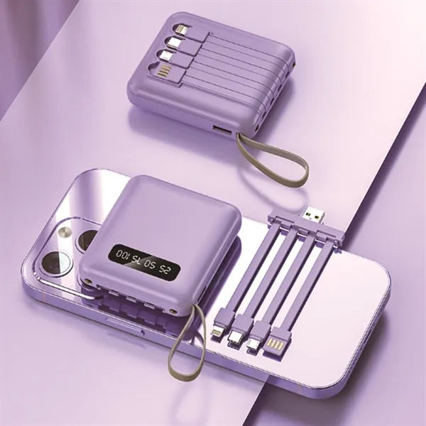 Power Bank With Detachable Charging Cable