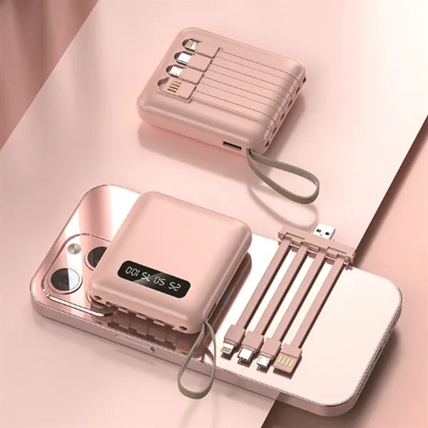 Power Bank With Detachable Charging Cable