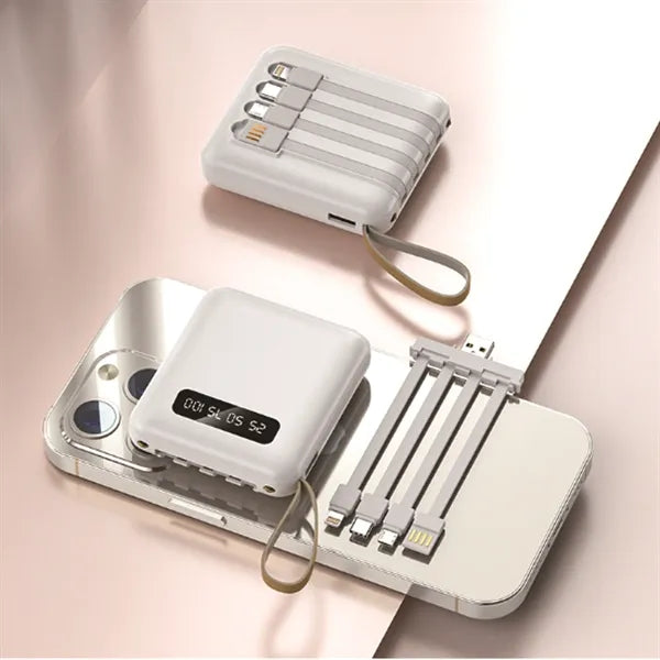 Power Bank With Detachable Charging Cable