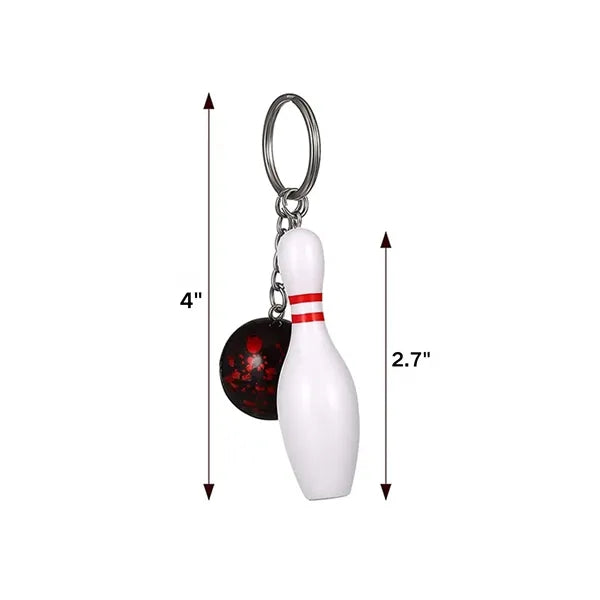 Mini Bowling Keychain with Ball