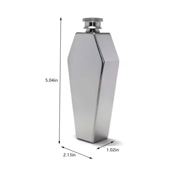 Portable Whisky Alcohol Wine Pot Coffin Shape Hip Flask