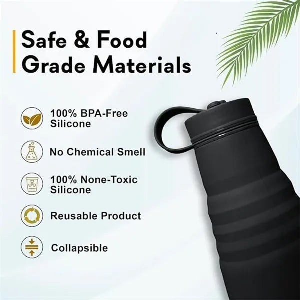 Multi-purpose portable foldable large silicone water bottle