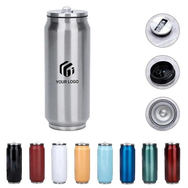 15oz Stainless Steel Vacuum Insulated Tumbler with Straw