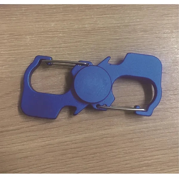 Dual Carabiner Fidget Spinner With Bottle Opener