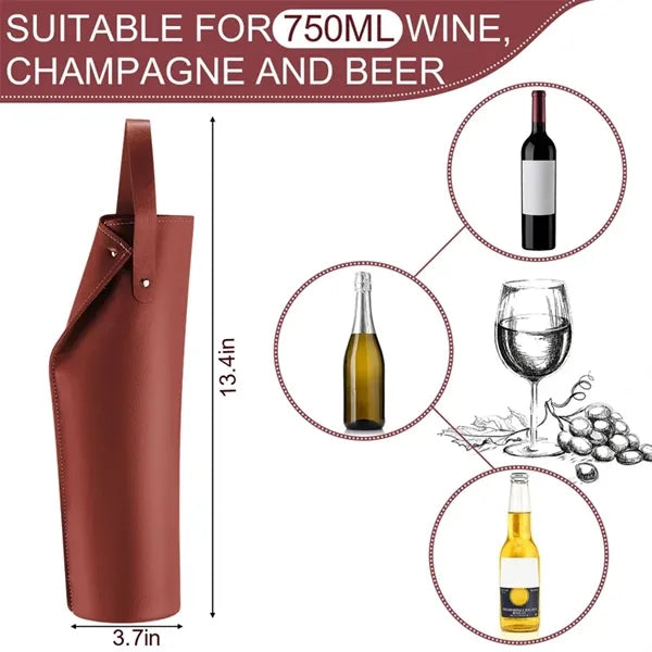 Wine Tote Bag Leather