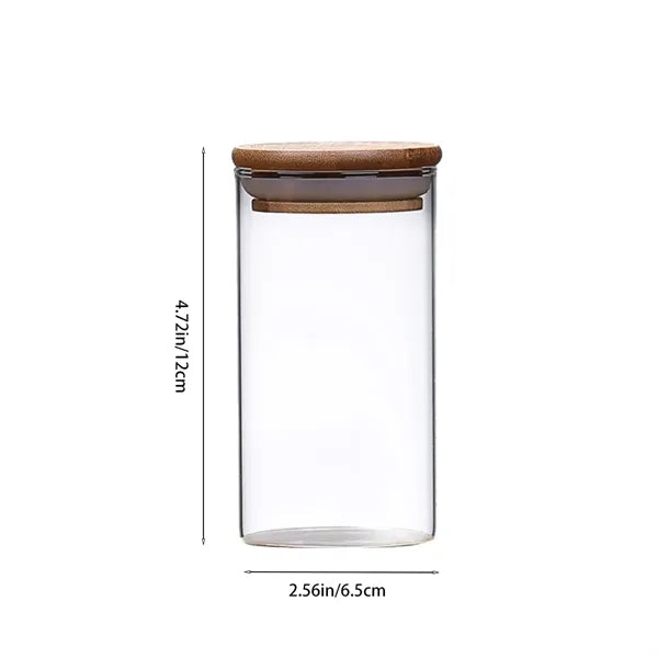 Eco-Friendly Glass Food Storage Jar with Bamboo Lid - Custom