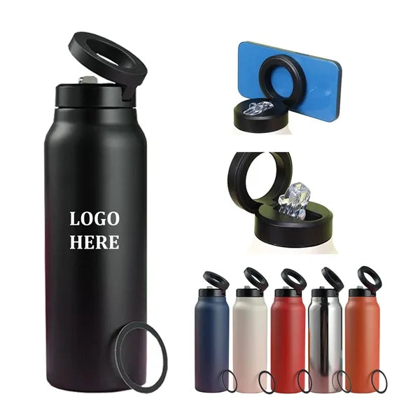 24 OZ Double Wall Stainless Steel Water Bottle With Magnetic